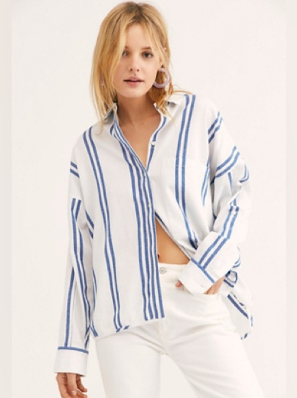 NWT Wrangler Oversized Shirt in Turkish Sea ~ Small